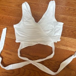 Hollister Wrap Around V Neck Crop Top